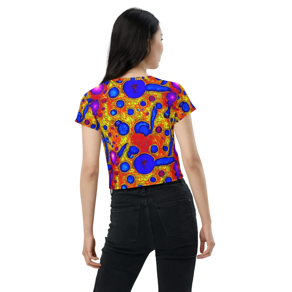 Cobalt Lava on Crop Tee — Back