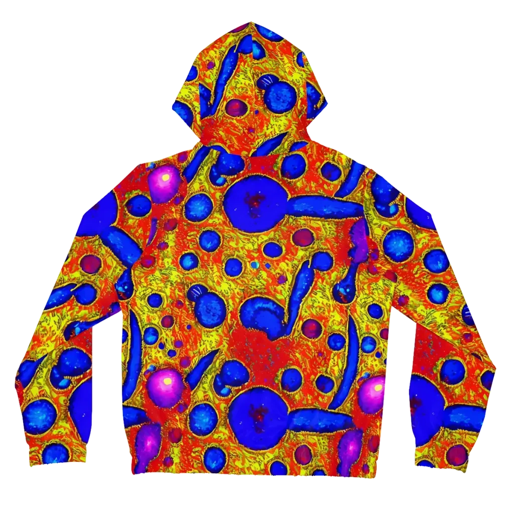 Cobalt Lava on Women's Full-Zip Hoodie — Back