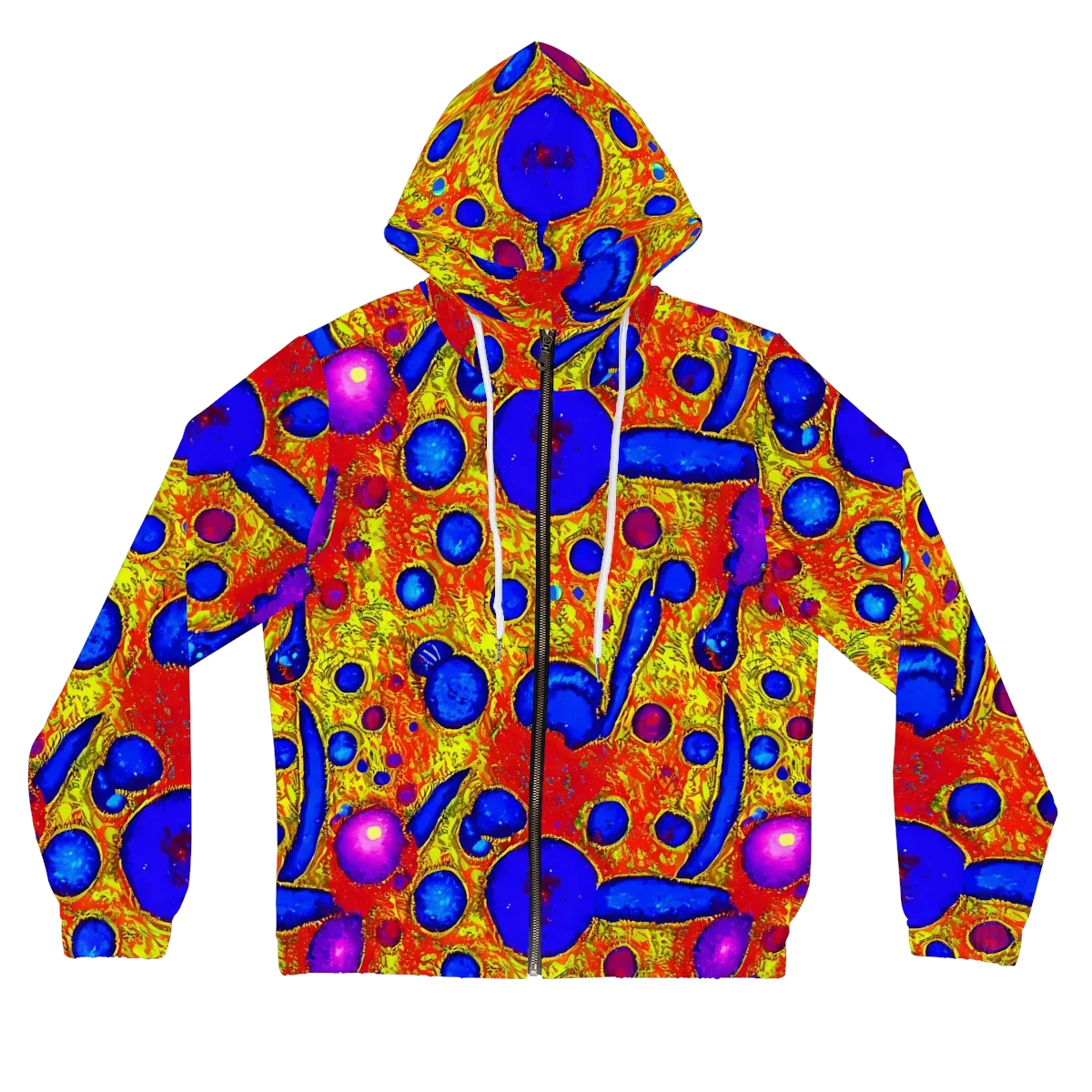 Cobalt Lava on Women's Full-Zip Hoodie — Front