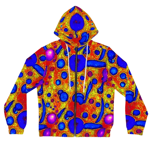 Cobalt Lava on a Women's Full-Zip Hoodie