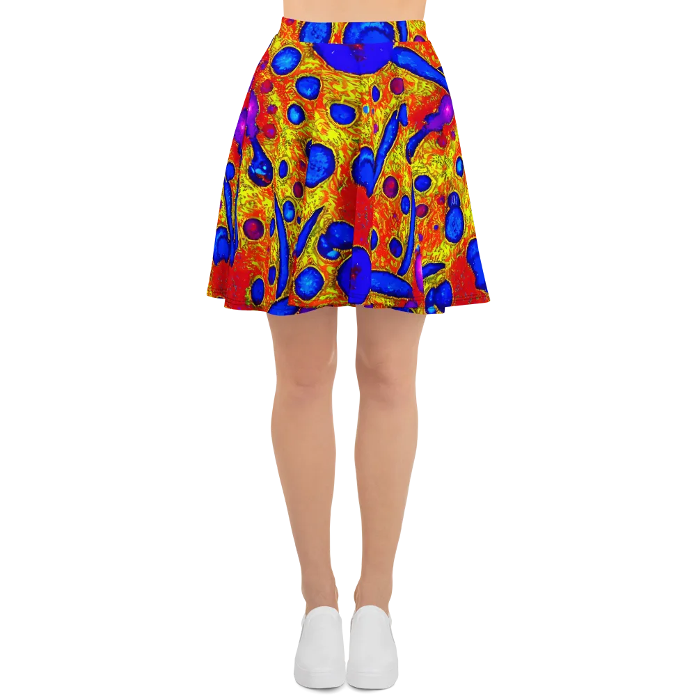 Cobalt Lava on Skater Skirt — Front