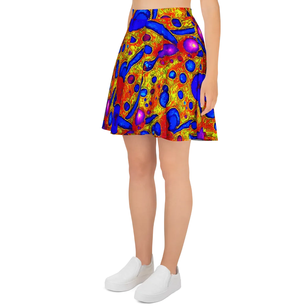 Cobalt Lava on Skater Skirt — Left
