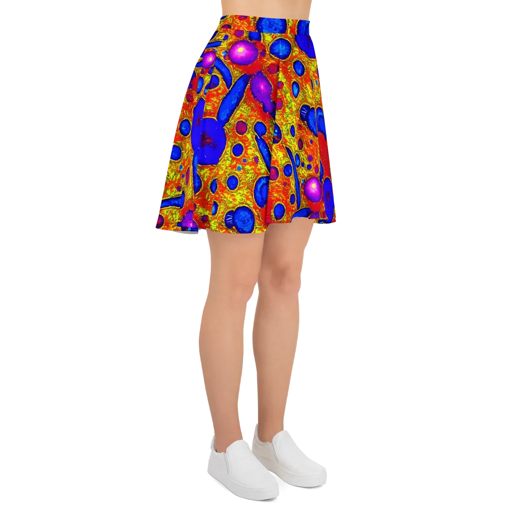 Cobalt Lava on Skater Skirt — Right