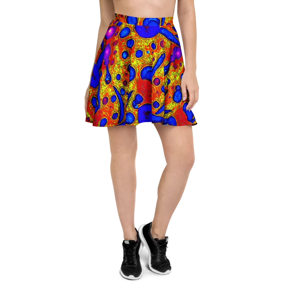 Cobalt Lava on Skater Skirt — Front