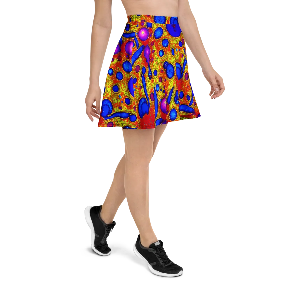 Cobalt Lava on Skater Skirt — Right