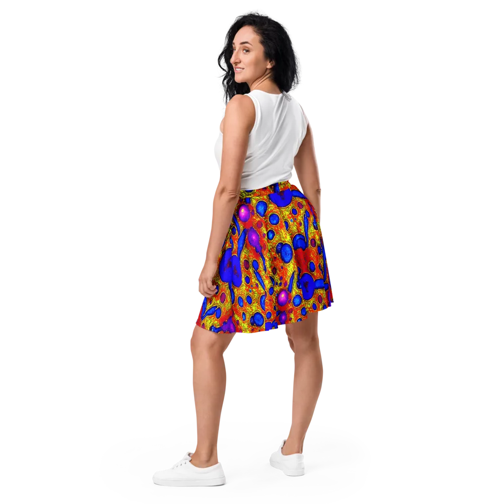 Cobalt Lava on Skater Skirt — Back