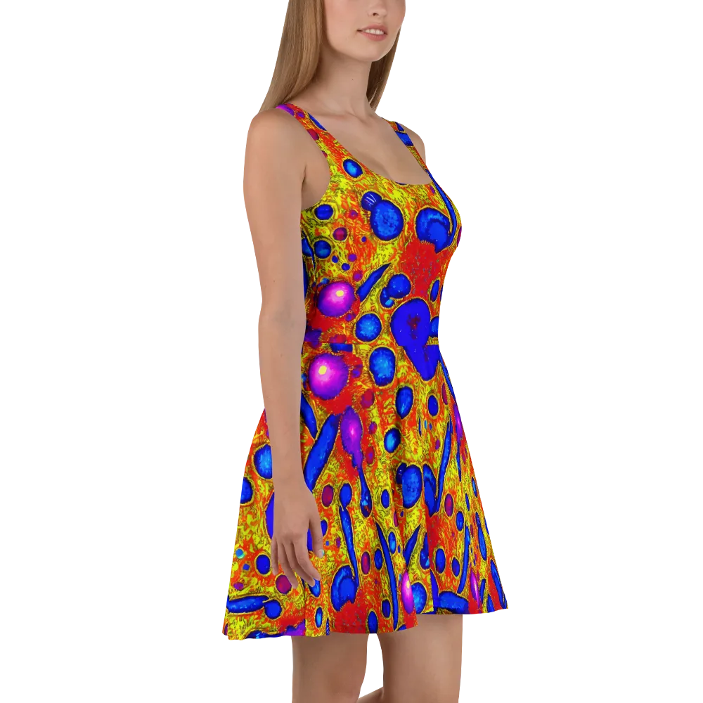 Cobalt Lava on Skater Dress — Right