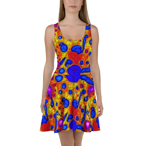 Cobalt Lava on a Skater Dress