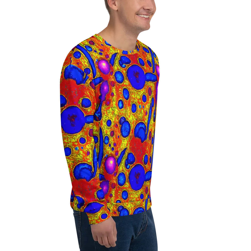 Cobalt Lava on Sweatshirt — Right Front