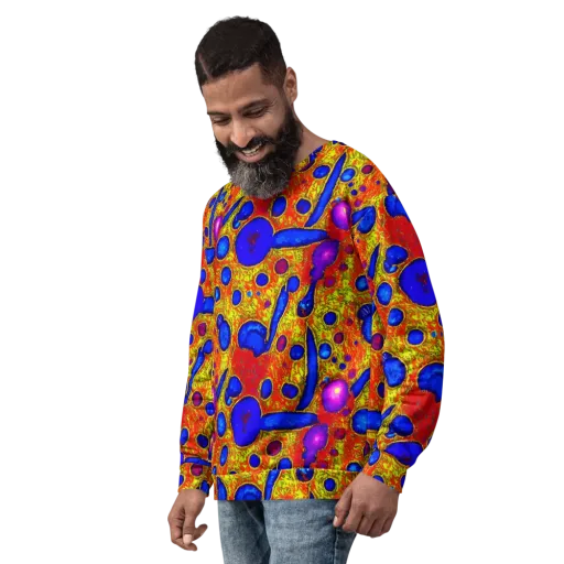 Cobalt Lava on a Sweatshirt