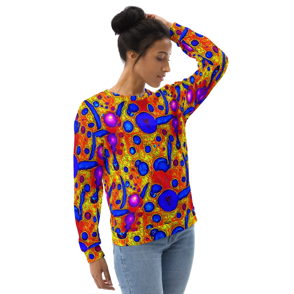 Cobalt Lava on Sweatshirt — Right Front