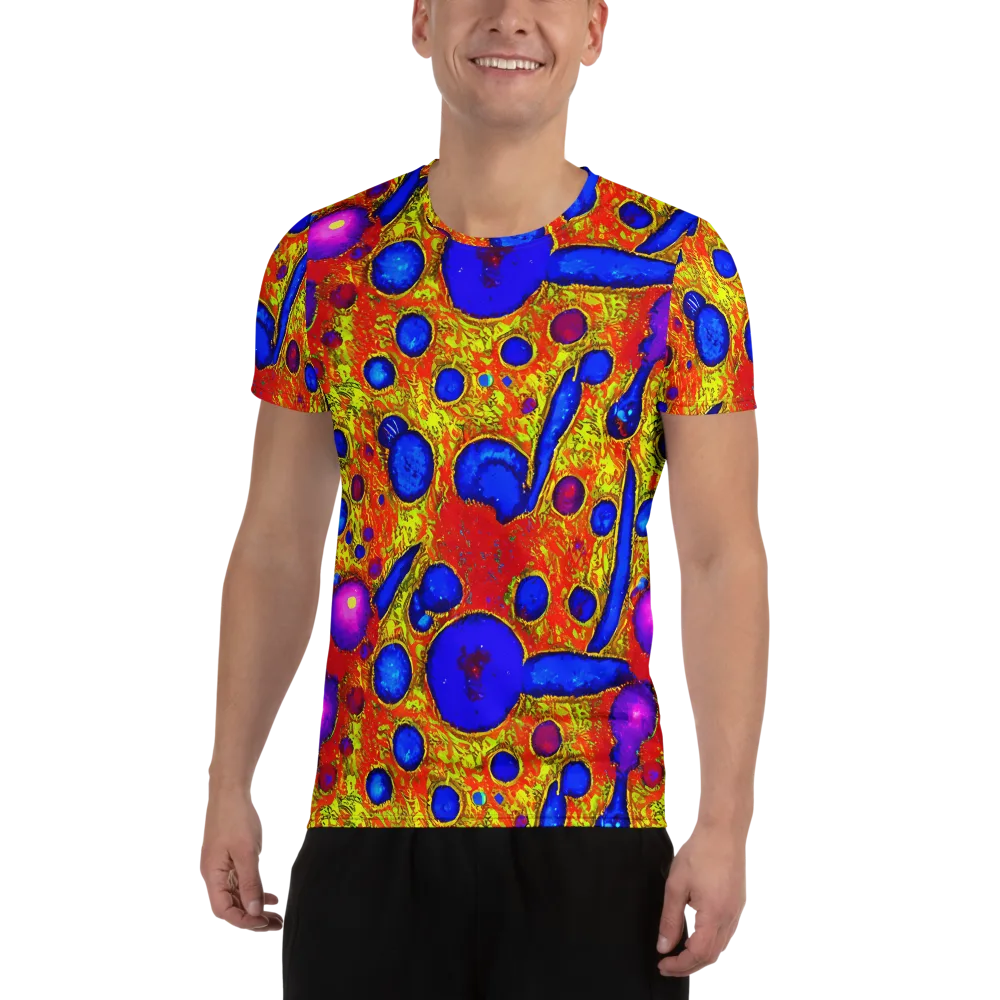 Cobalt Lava on Men's Athletic T-Shirt — Front