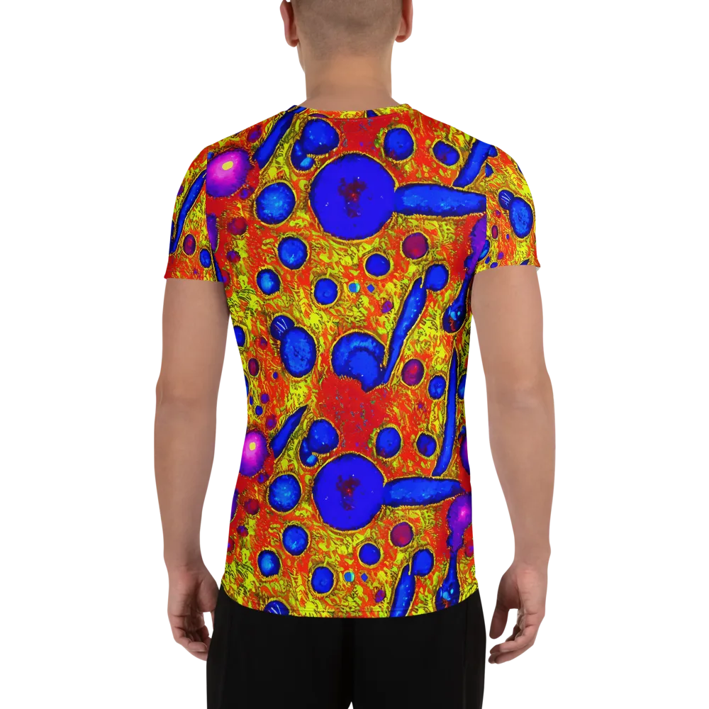 Cobalt Lava on Men's Athletic T-Shirt — Back