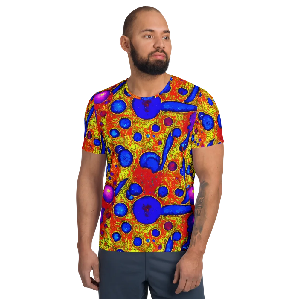 Cobalt Lava on Men's Athletic T-Shirt — Front