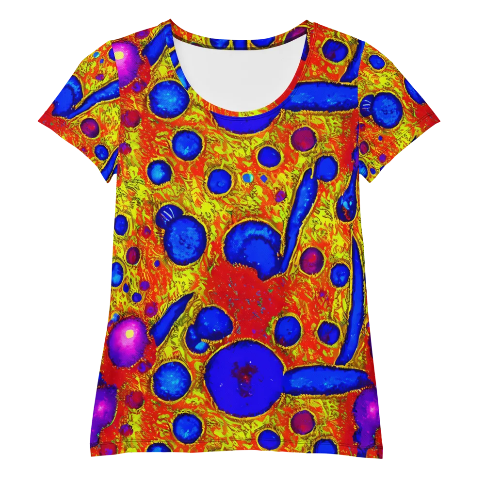 Cobalt Lava on Women's Athletic T-Shirt — Front