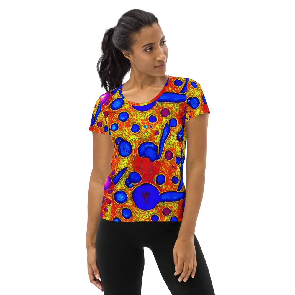 Cobalt Lava on Women's Athletic T-Shirt — Front
