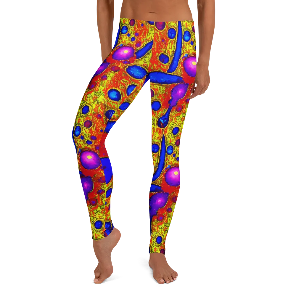 Cobalt Lava on Leggings — Front