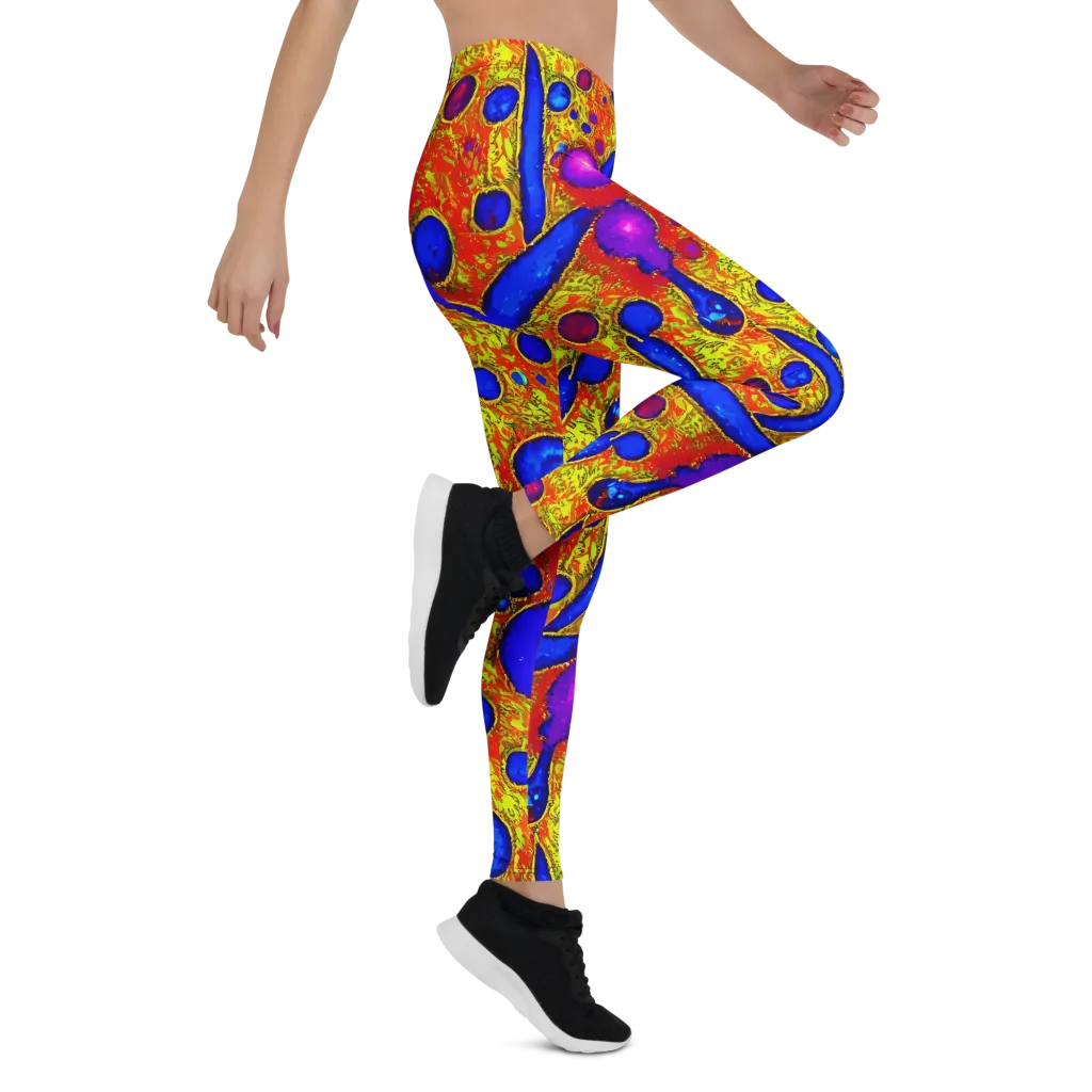 Cobalt Lava on Leggings — Right
