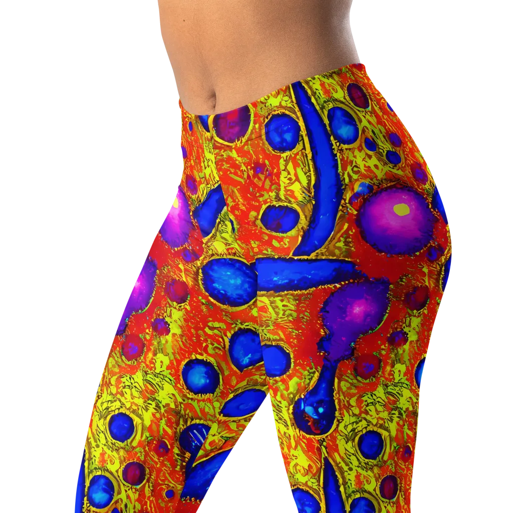 Cobalt Lava on Leggings — Left Front