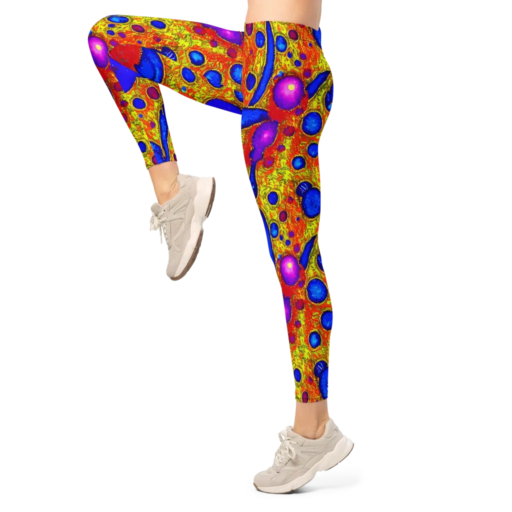 Cobalt Lava on Leggings — Left