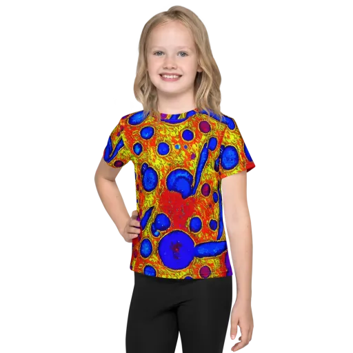 Cobalt Lava on a Kids Crew Neck T-Shirt