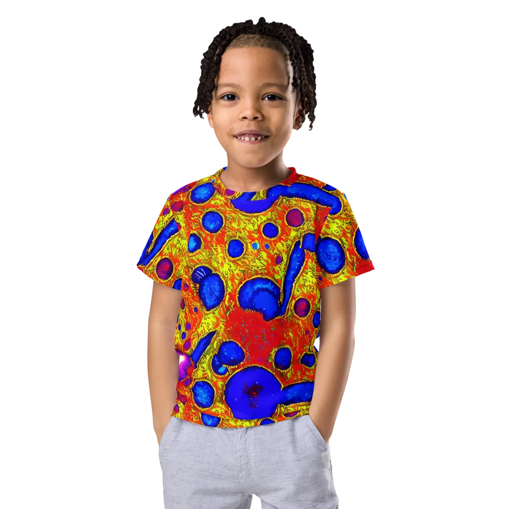 Cobalt Lava on Kids Crew Neck T-Shirt — Front