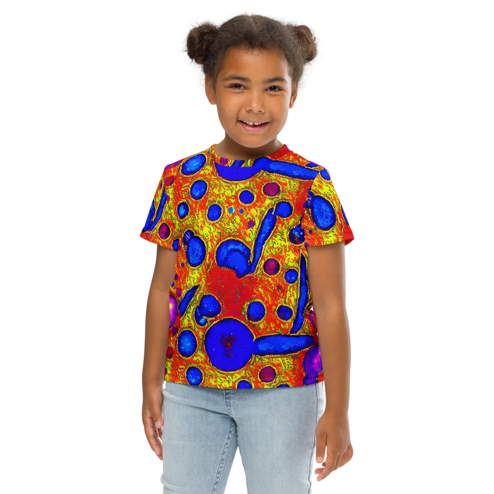 Cobalt Lava on Kids Crew Neck T-Shirt — Front