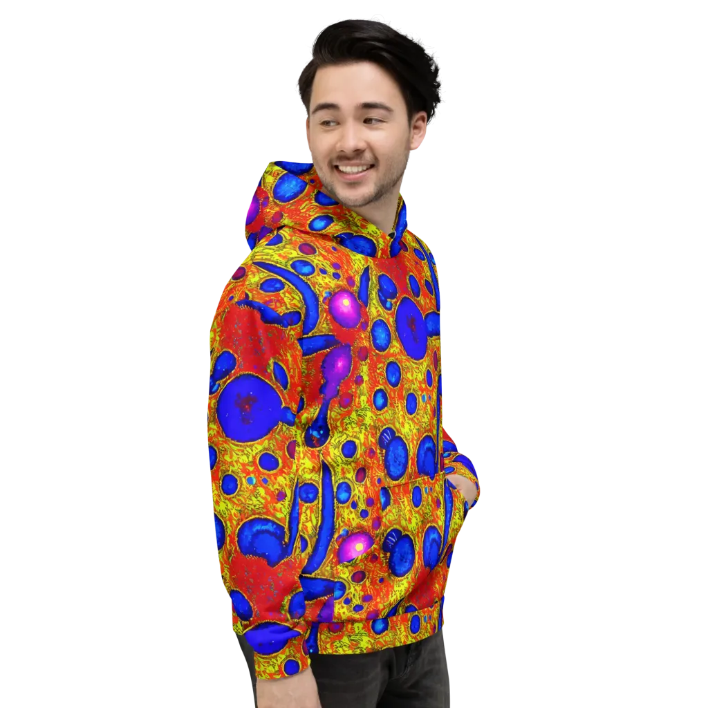 Cobalt Lava on Hoodie — Right