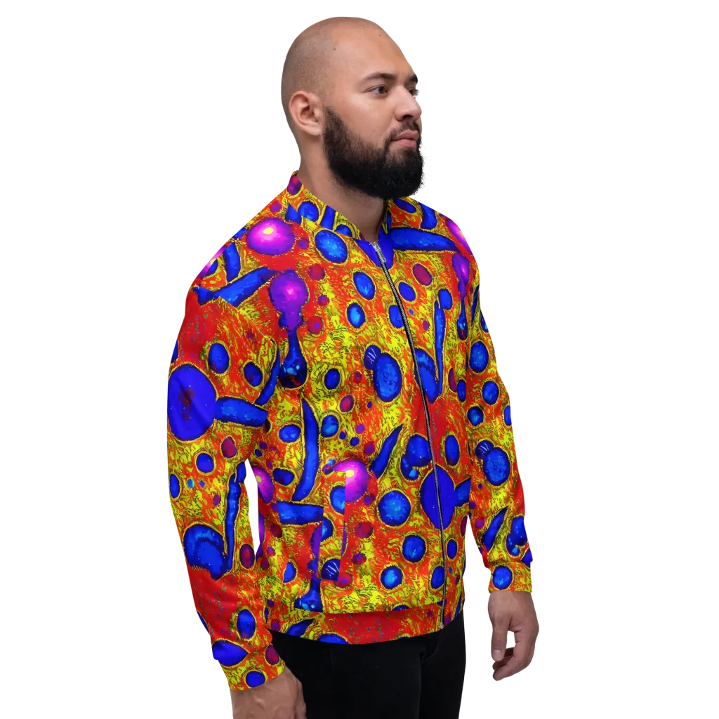 Cobalt Lava on Bomber Jacket — Right