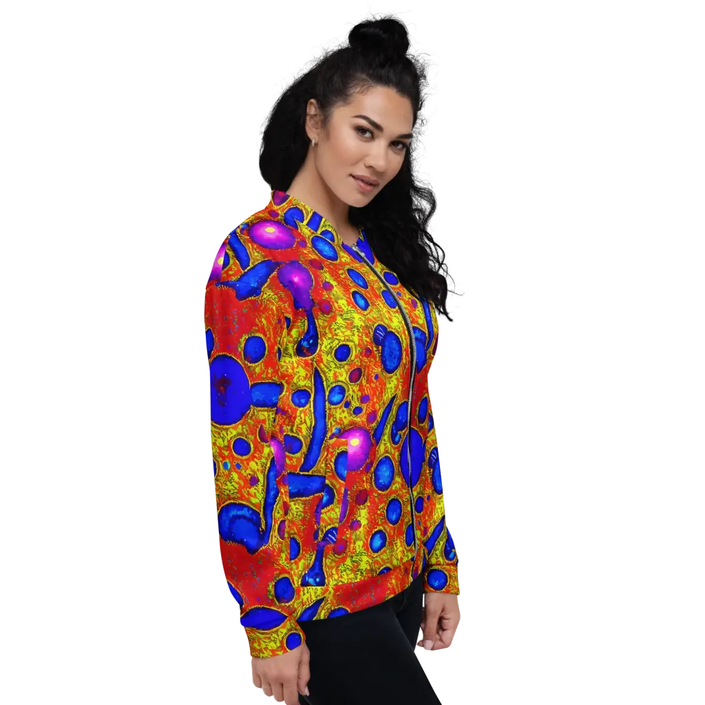 Cobalt Lava on Bomber Jacket — Right
