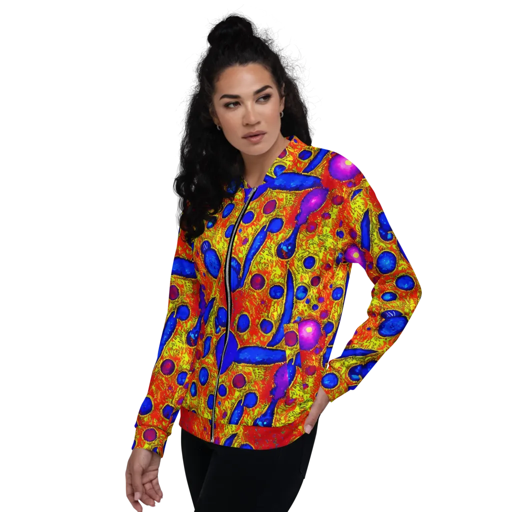 Cobalt Lava on Bomber Jacket — Left