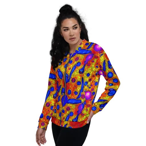 Cobalt Lava on a Bomber Jacket