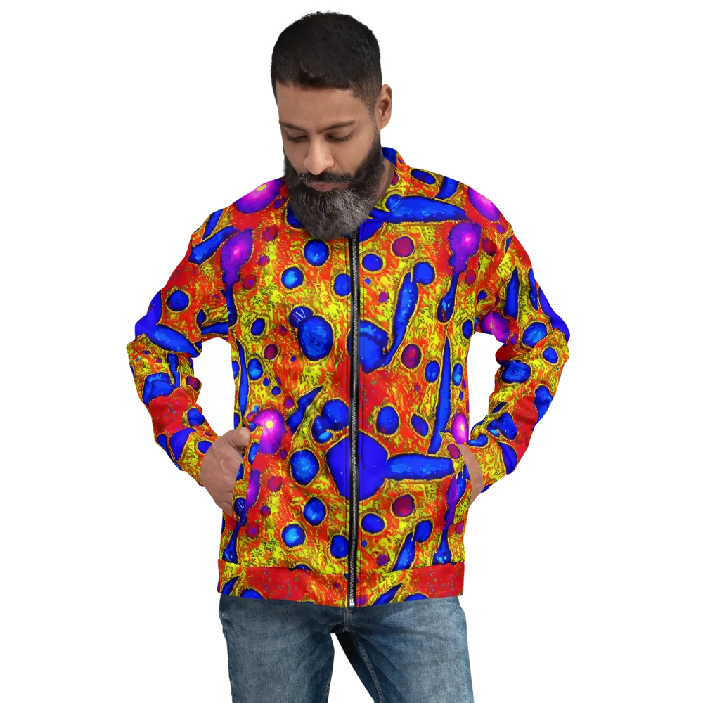 Cobalt Lava on Bomber Jacket — Front
