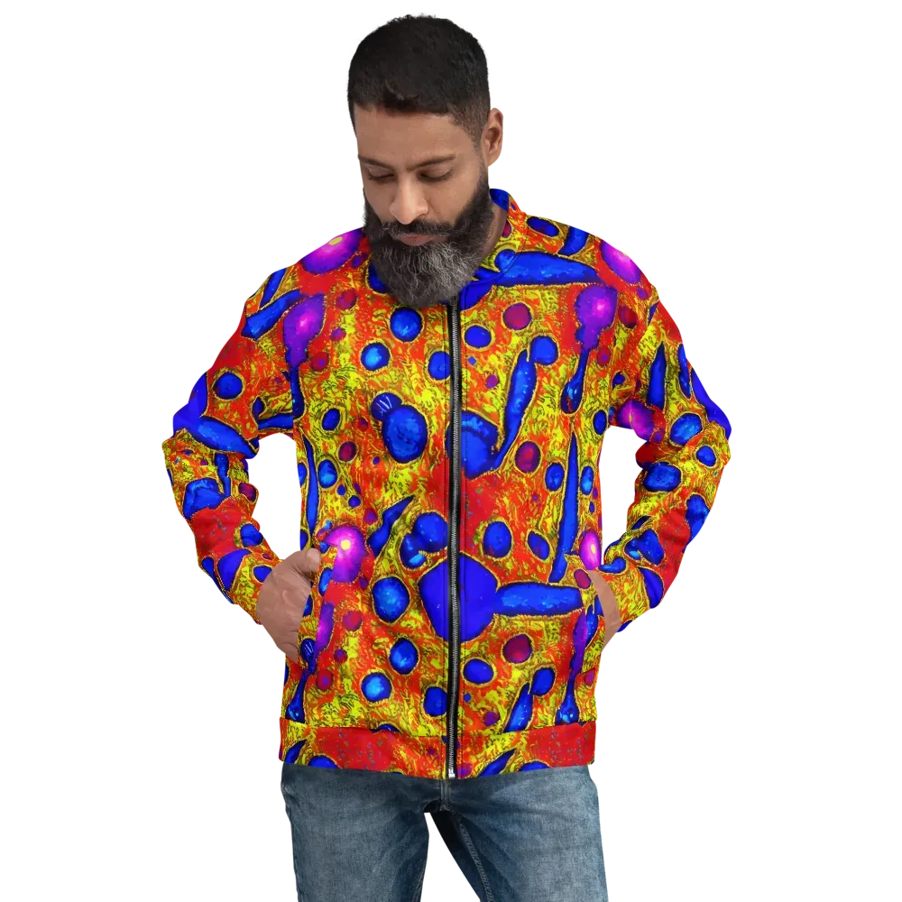 Cobalt Lava on Bomber Jacket — Front