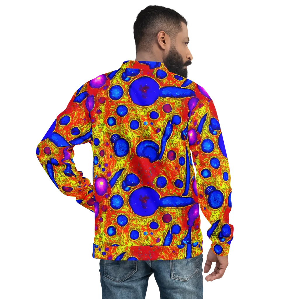 Cobalt Lava on Bomber Jacket — Back