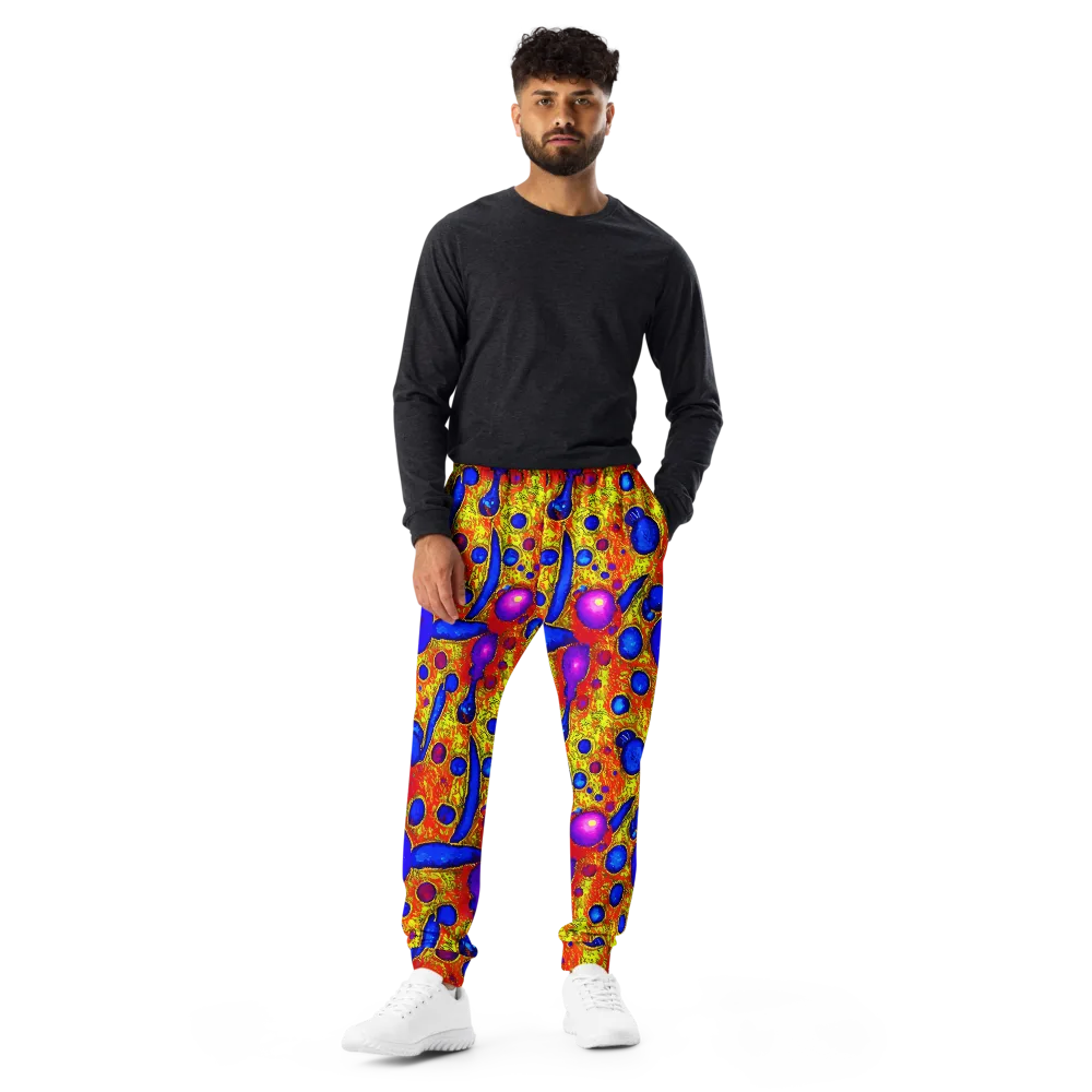 Cobalt Lava on Men's Joggers — Front