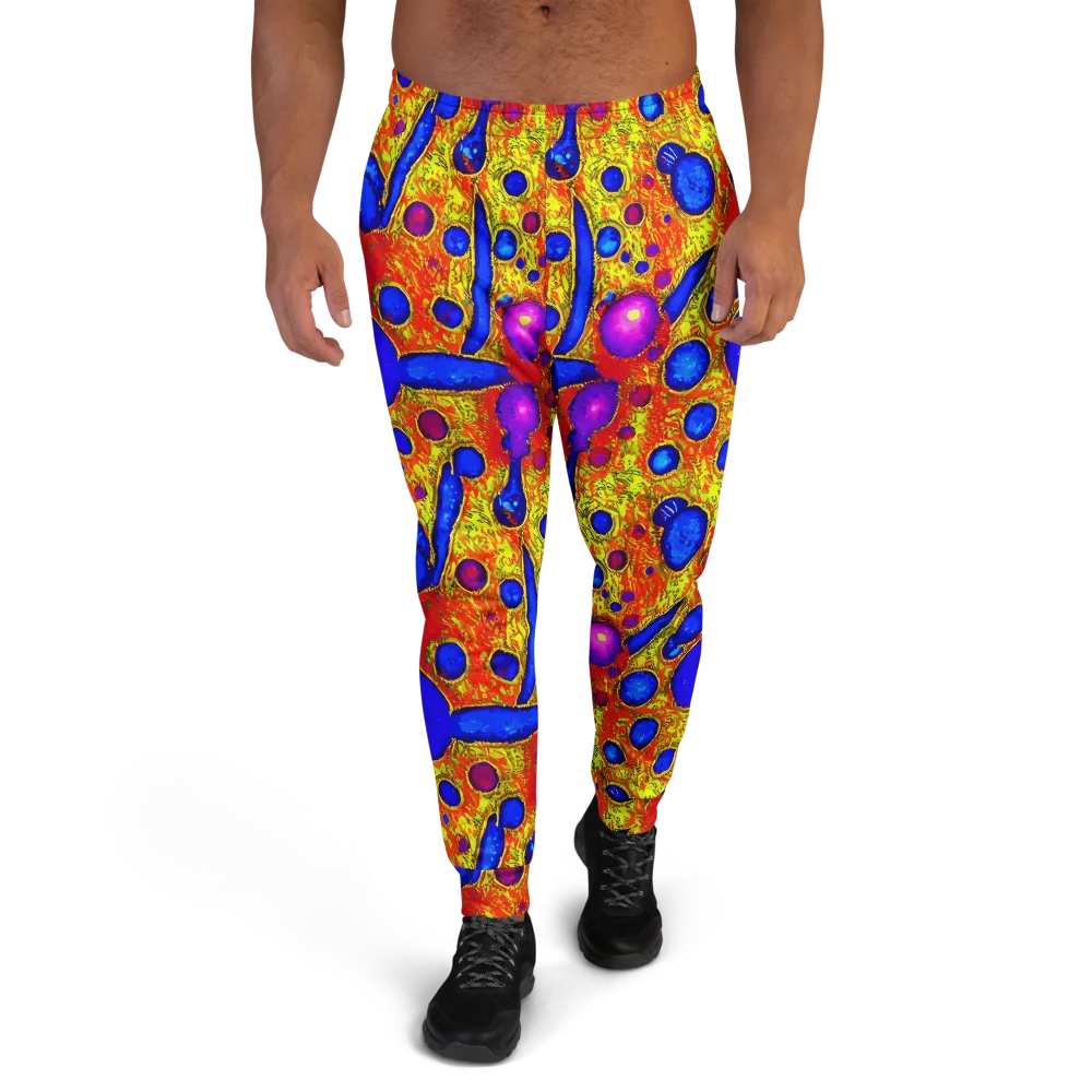 Cobalt Lava on Men's Joggers — Front