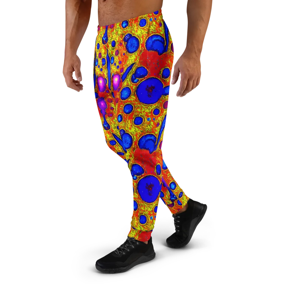 Cobalt Lava on Men's Joggers — Left