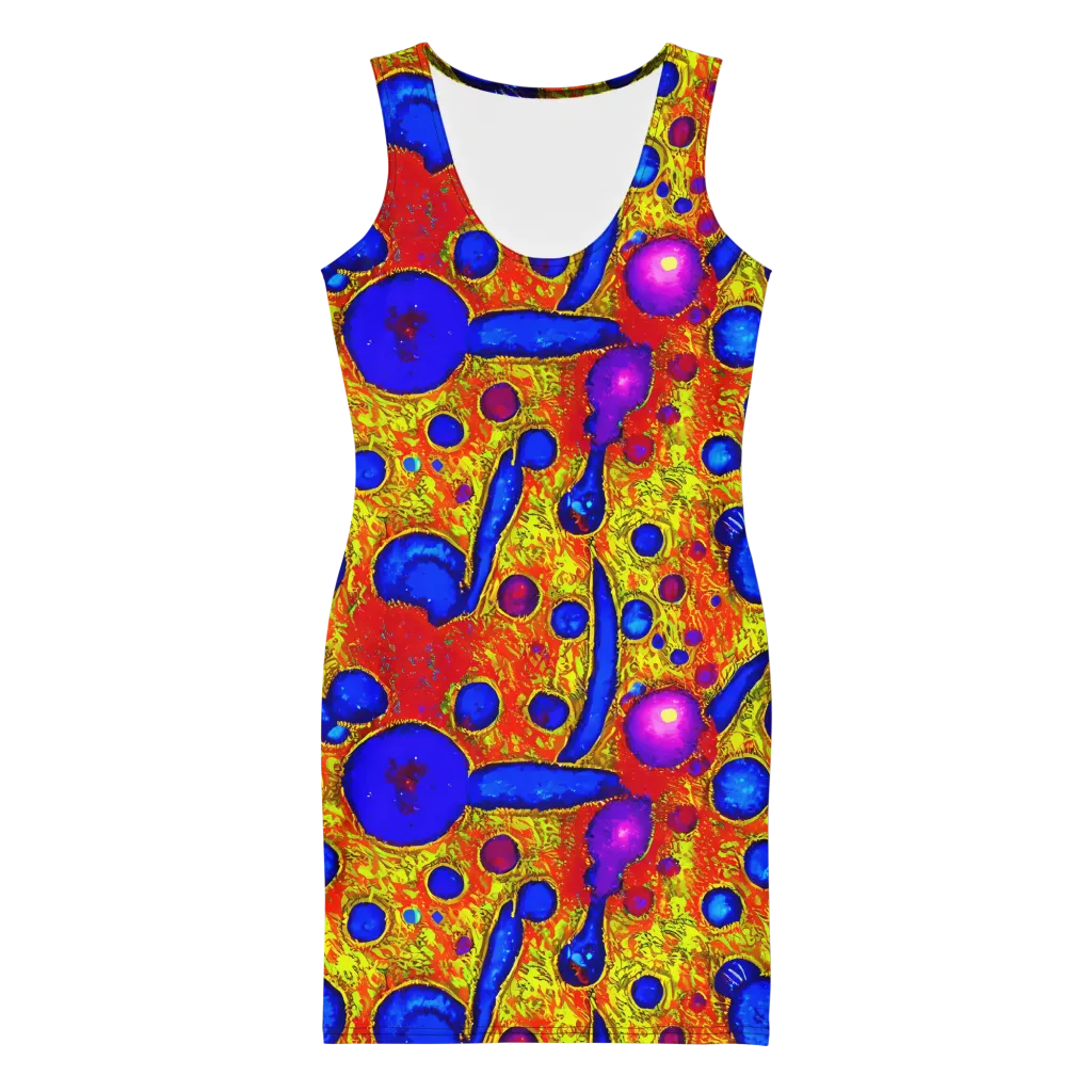 Cobalt Lava on Bodycon Dress — Front