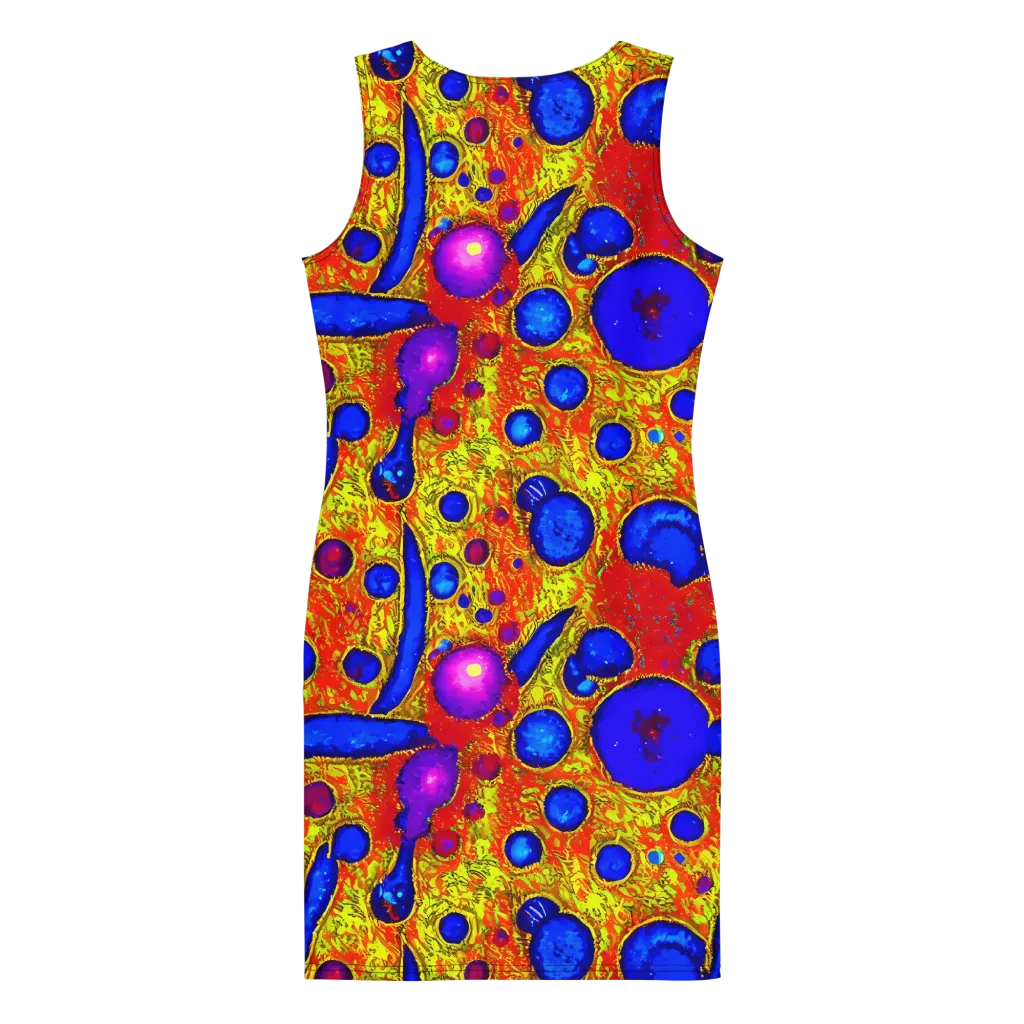 Cobalt Lava on Bodycon Dress — Back