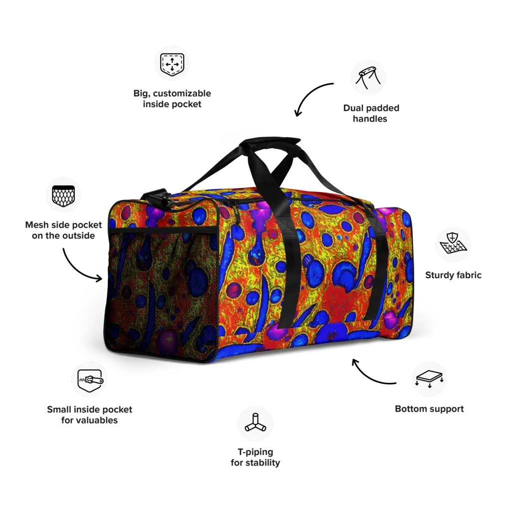 Cobalt Lava on Duffle Bag — Right Front