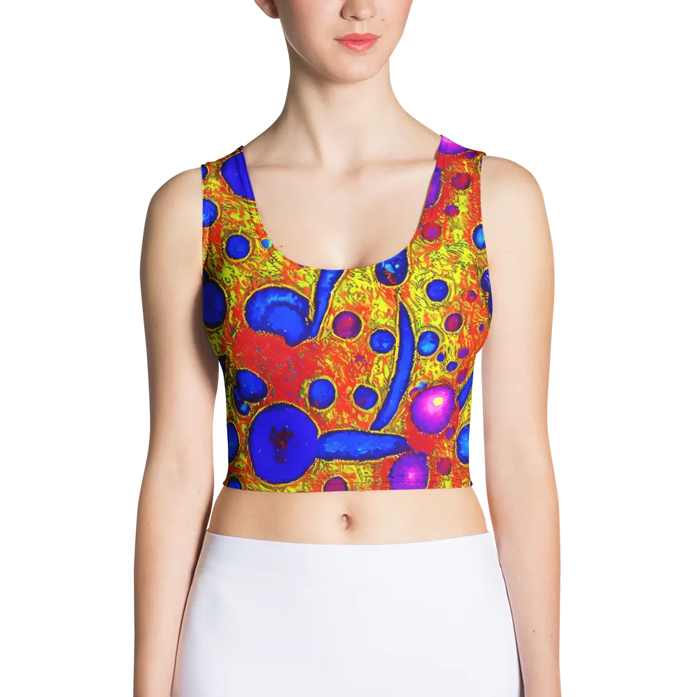 Cobalt Lava on Crop Top — Front