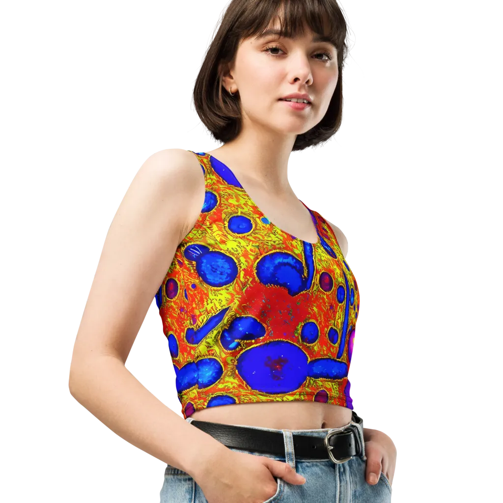 Cobalt Lava on Crop Top — Right Front