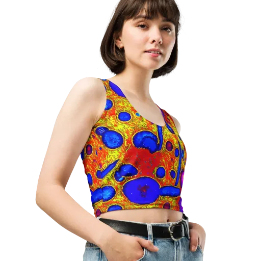 Cobalt Lava on a Crop Top