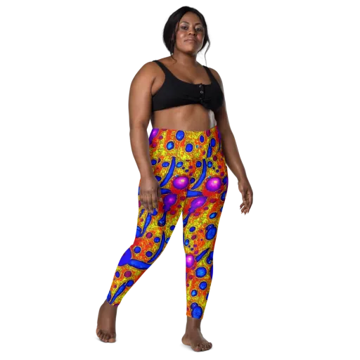 Cobalt Lava on a Leggings with Pockets