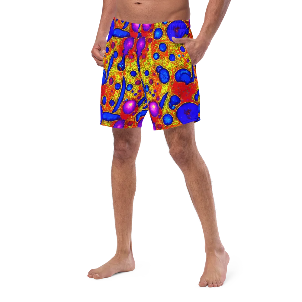 Cobalt Lava on Swim Trunks — Left Front