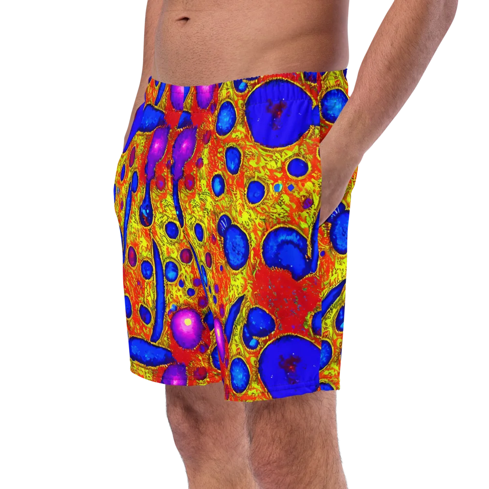 Cobalt Lava on Swim Trunks — Left Front