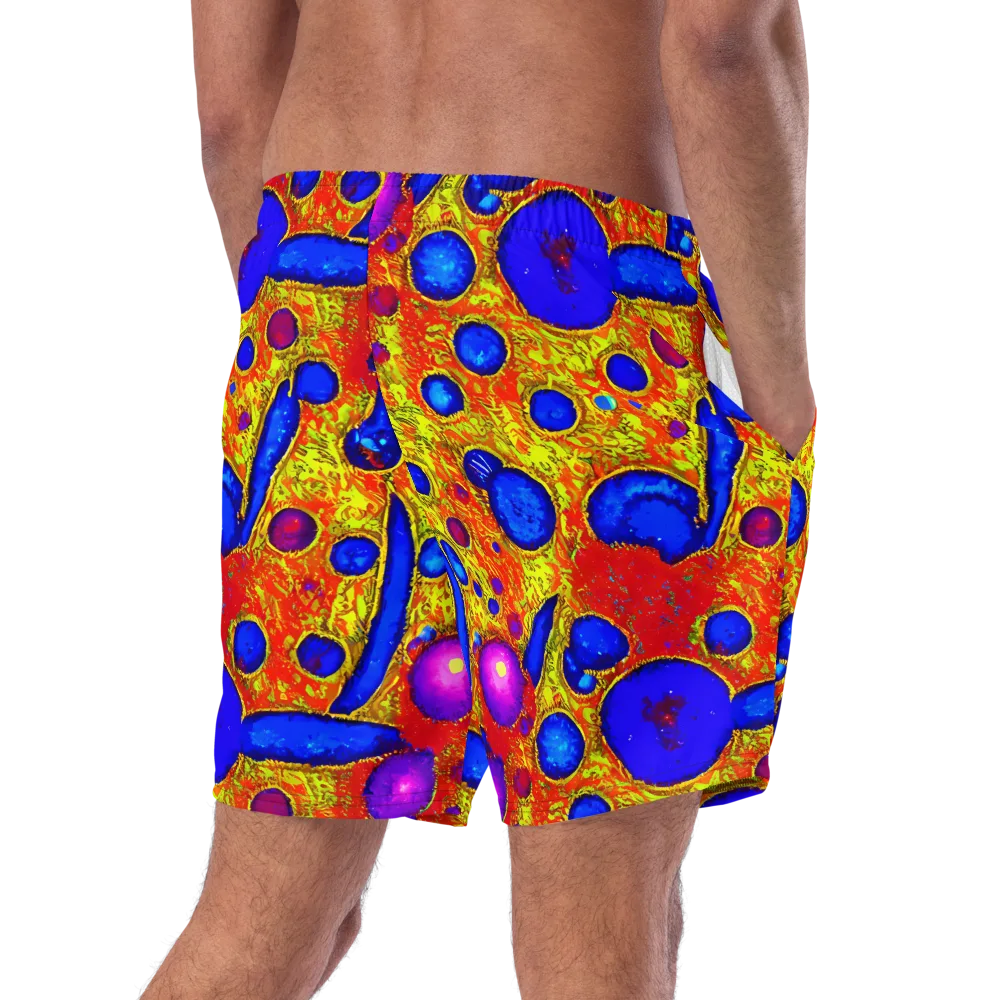 Cobalt Lava on Swim Trunks — Right Back