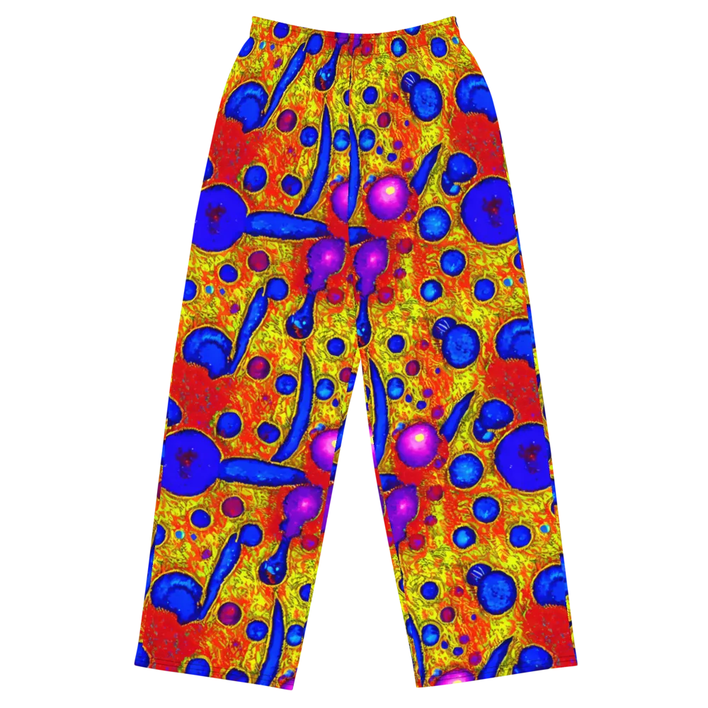 Cobalt Lava on Wide-Leg Pants — Front