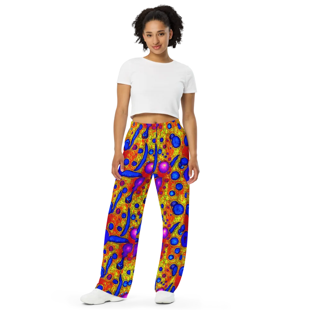 Cobalt Lava on Wide-Leg Pants — Front